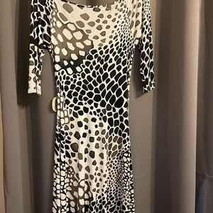 Kay Celine L animal print faux wrap dress